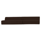 Naomi 2 Piece Wave Modular Sectional Dark Brown