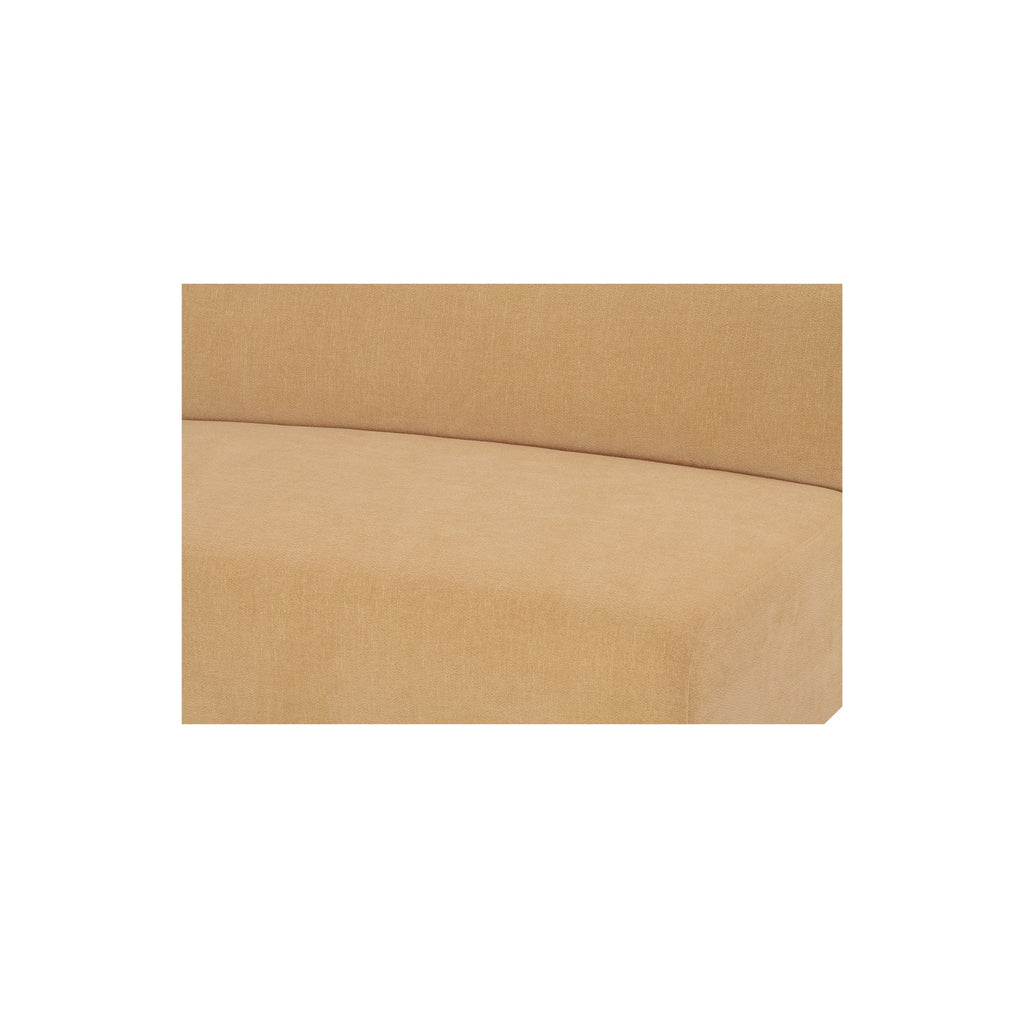 Naomi 2 Piece Concave Modular Sectional Golden Yellow