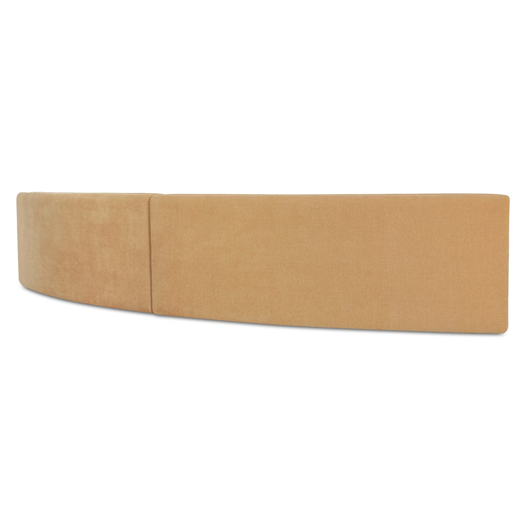 Naomi 2 Piece Concave Modular Sectional Golden Yellow