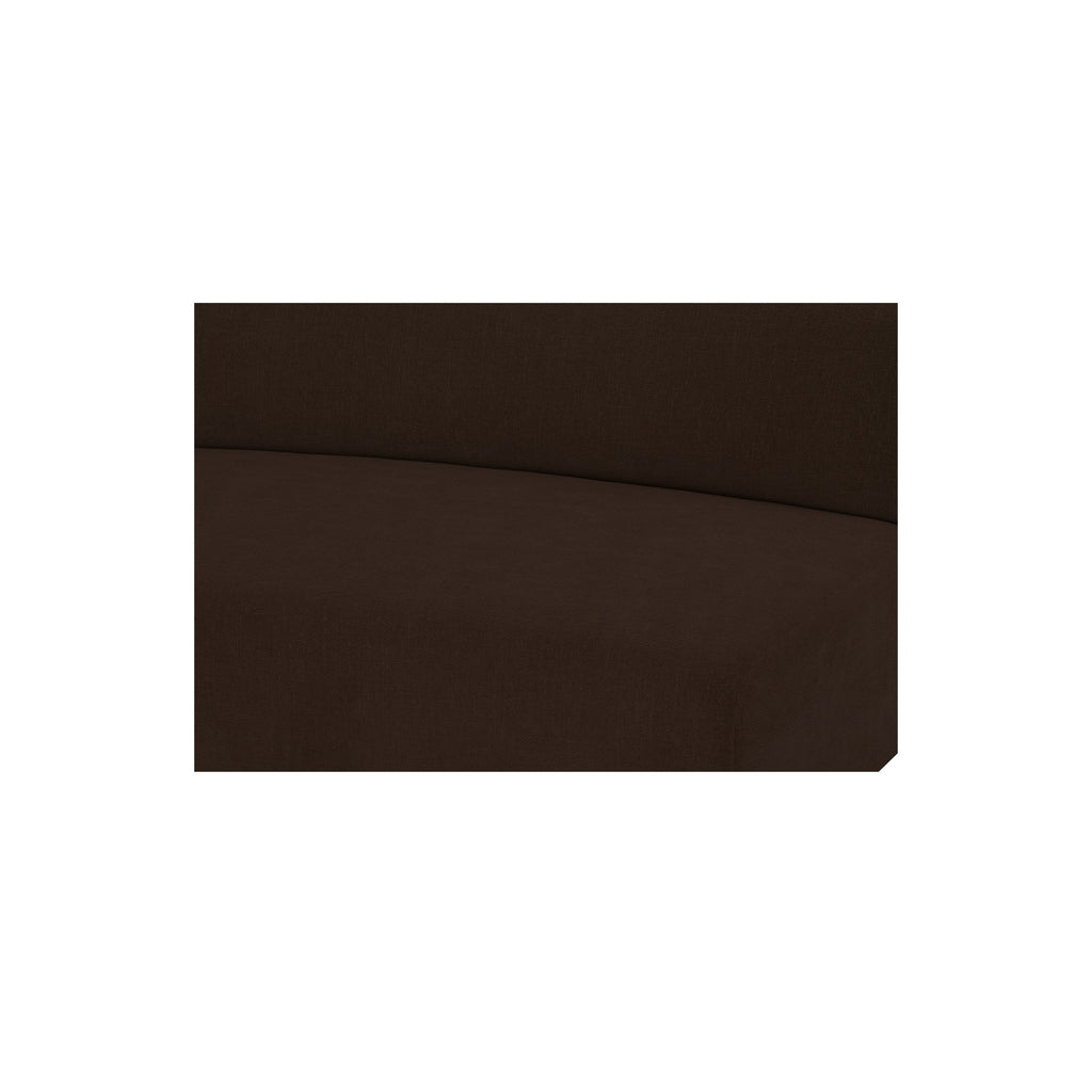 Naomi 2 Piece Concave Modular Sectional Dark Brown