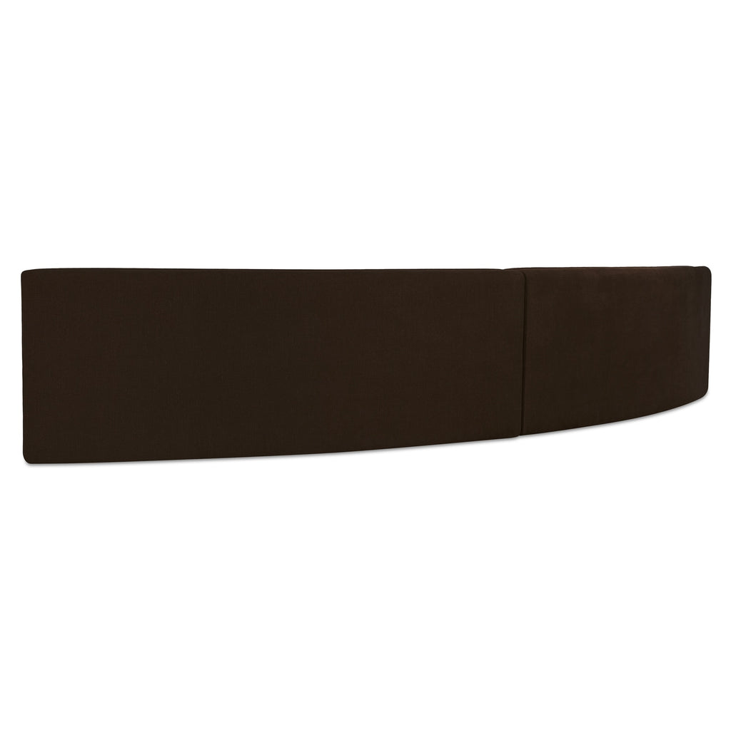 Naomi 2 Piece Concave Modular Sectional Dark Brown