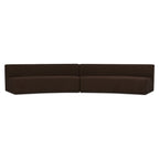Naomi 2 Piece Concave Modular Sectional Dark Brown