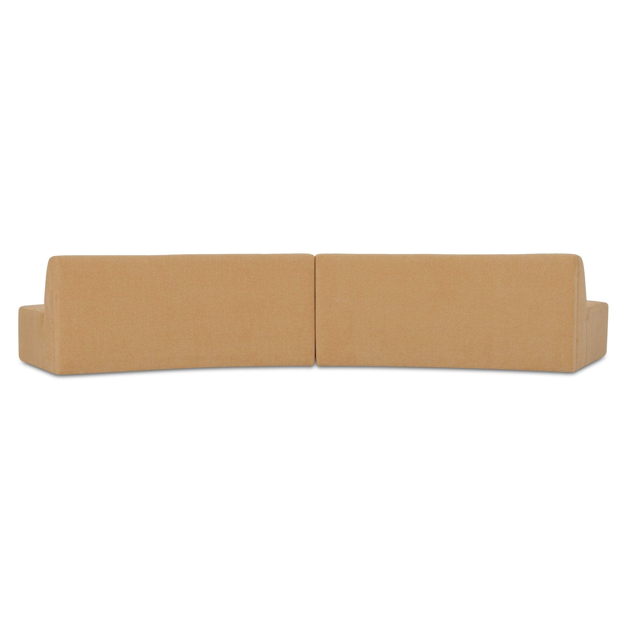 Naomi 2 Piece Convex Modular Sectional Golden Yellow