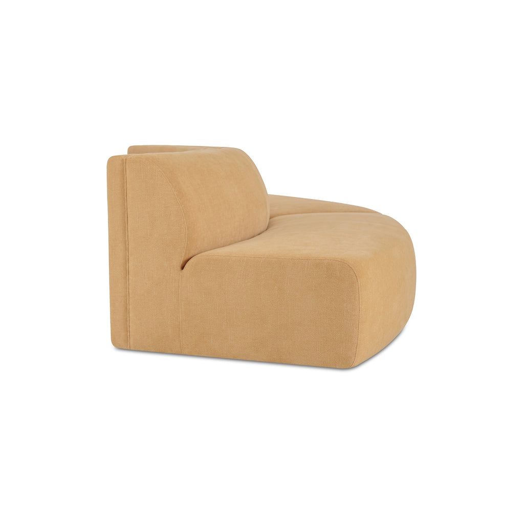 Naomi 2 Piece Convex Modular Sectional Golden Yellow
