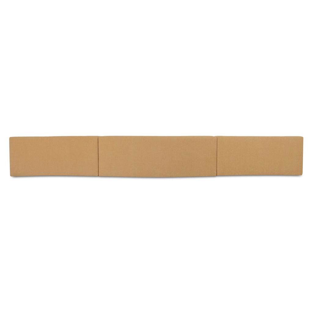 Naomi 3 Piece Wave Modular Sectional Golden Yellow