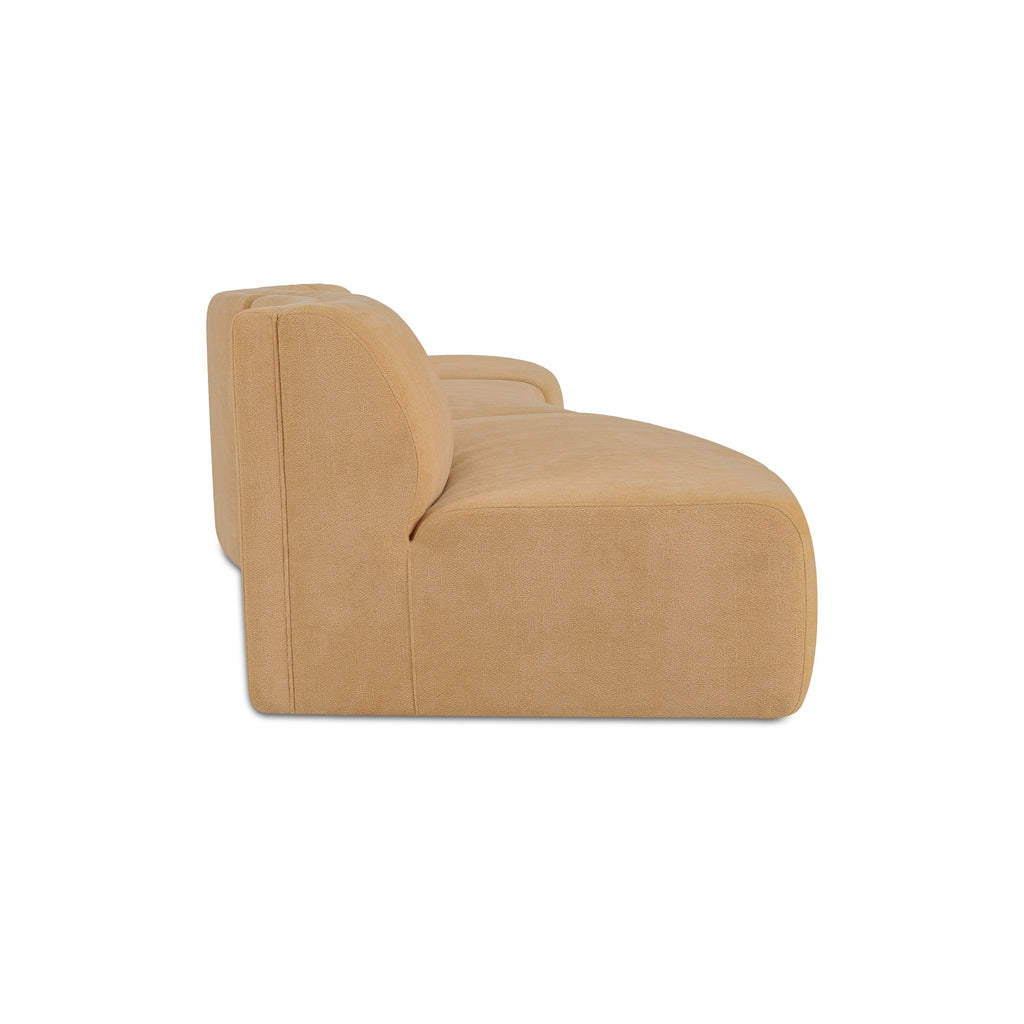 Naomi 3 Piece Wave Modular Sectional Golden Yellow