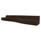 Naomi 3 Piece Wave Modular Sectional Dark Brown