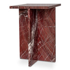 Blair Accent Table Rosso Levanto Marble