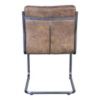 Ansel Dining Chair Grazed Brown Leather - Set Of Two