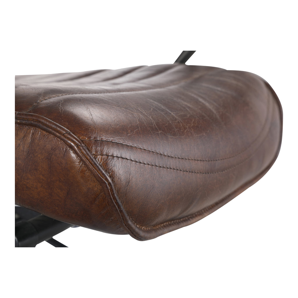 Executive Office Chair Dark Brown Leather