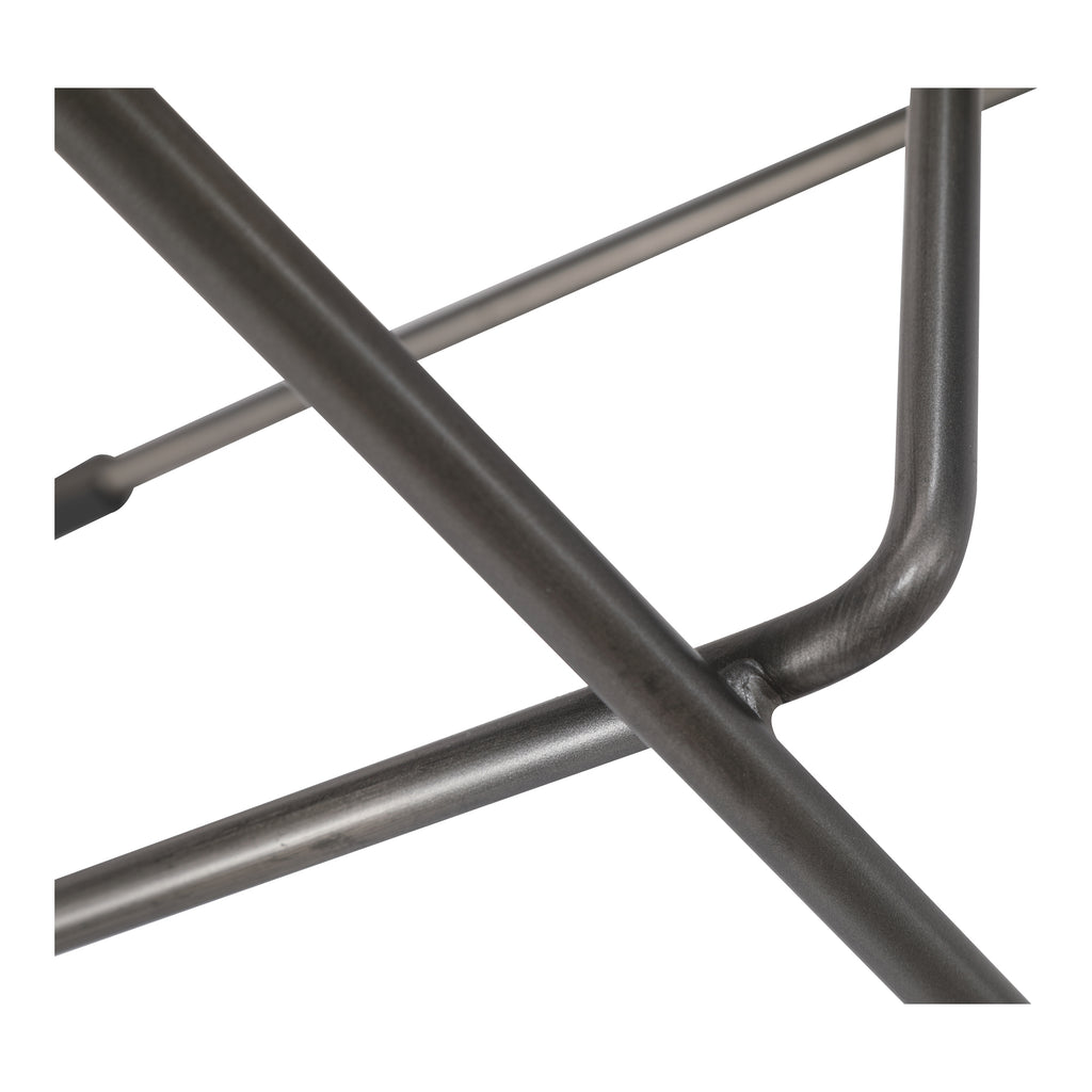 Starlet Counter Stool Onyx Black Leather - Set Of Two