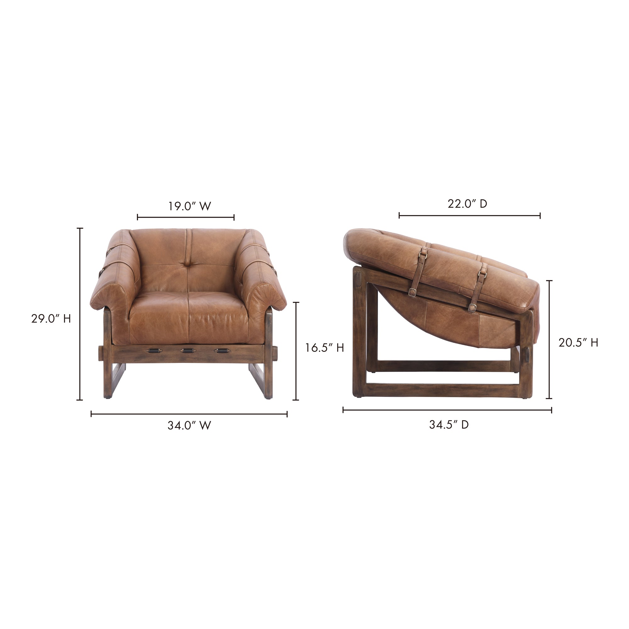 Bellos Accent Chair Open Road Brown