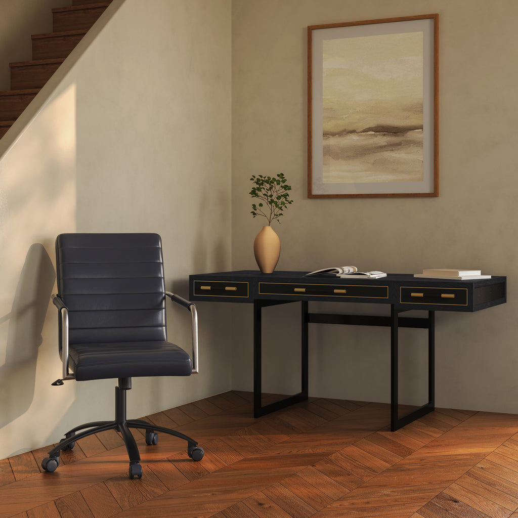 Roy Office Chair Black Leather