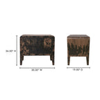Iris Nightstand Distressed Black
