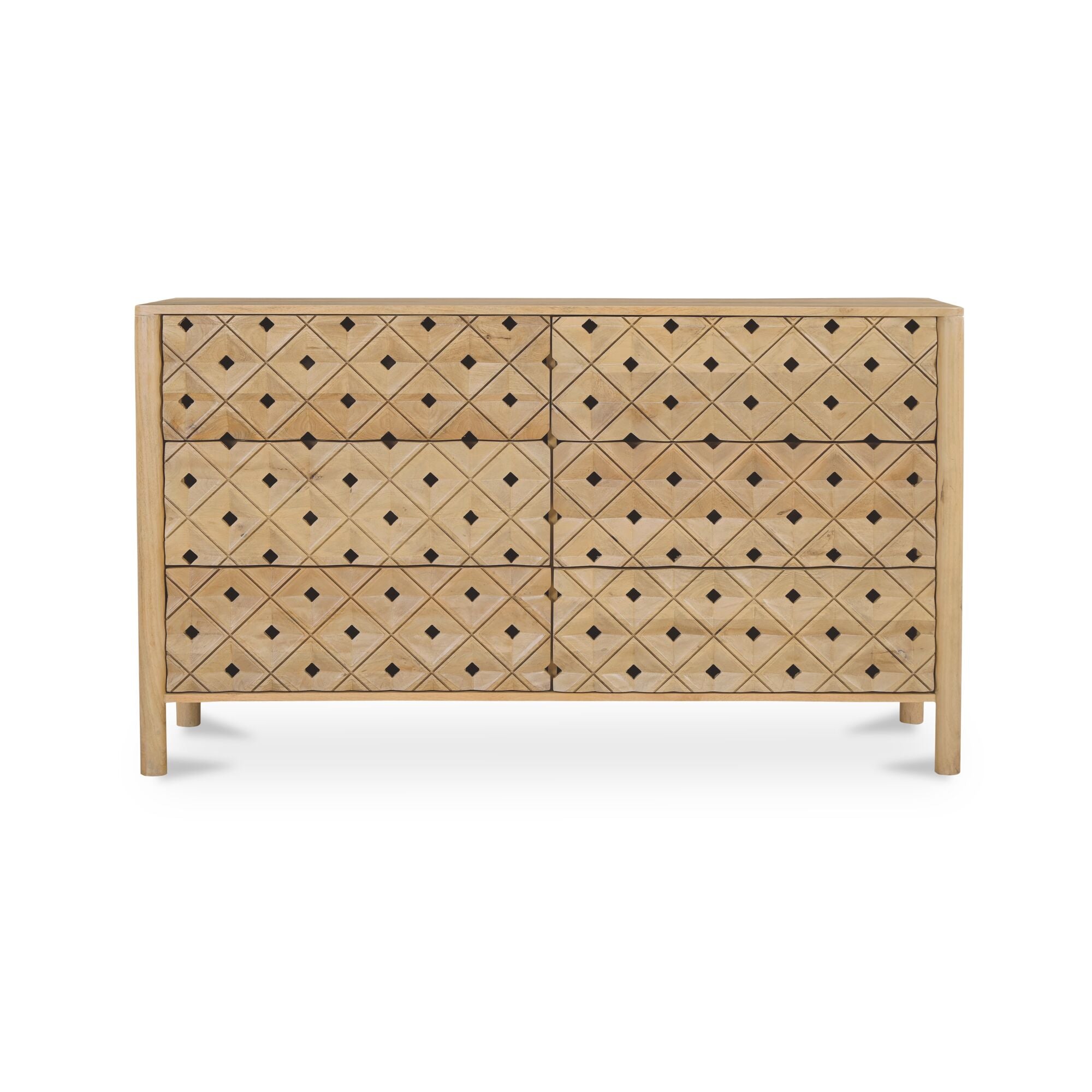 Fulton 6 Drawer Dresser Natural