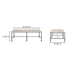 River Coffee Table Botticino Marble