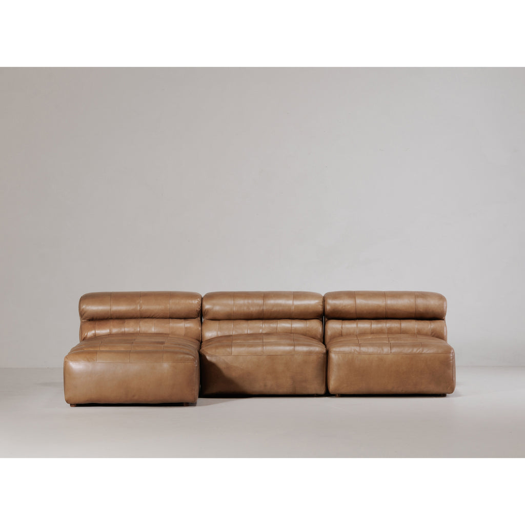 Ramsay Leather Chaise Tan