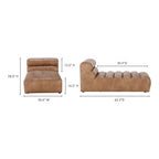 Ramsay Leather Chaise Tan