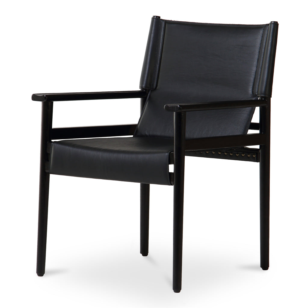 Remy Arm Chair Black Leather