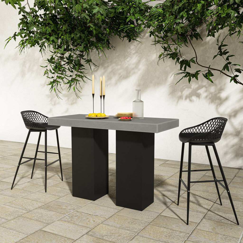 Piazza Outdoor Barstool Black - Set Of Two