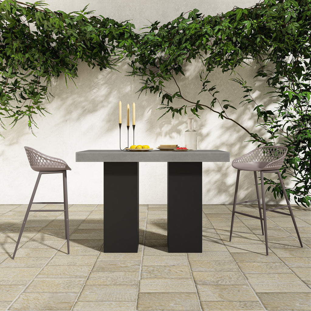 Piazza Outdoor Barstool Grey - Set Of Two