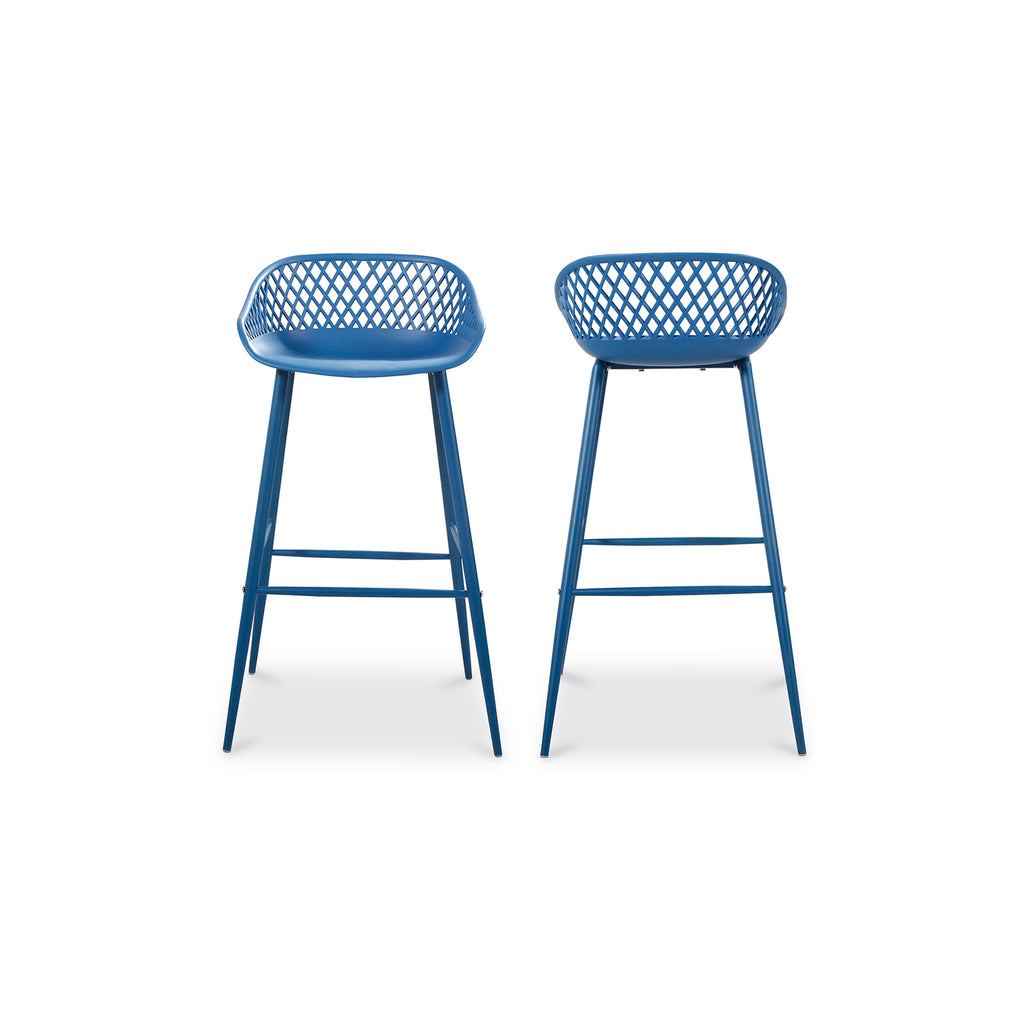 Piazza Outdoor Barstool Blue - Set Of Two