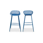 Piazza Outdoor Barstool Blue - Set Of Two