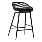 Piazza Outdoor Counter Stool Black - Set Of Two