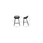 Piazza Outdoor Counter Stool Black - Set Of Two