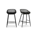 Piazza Outdoor Counter Stool Black - Set Of Two