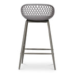 Piazza Outdoor Counter Stool Grey - Set Of Two