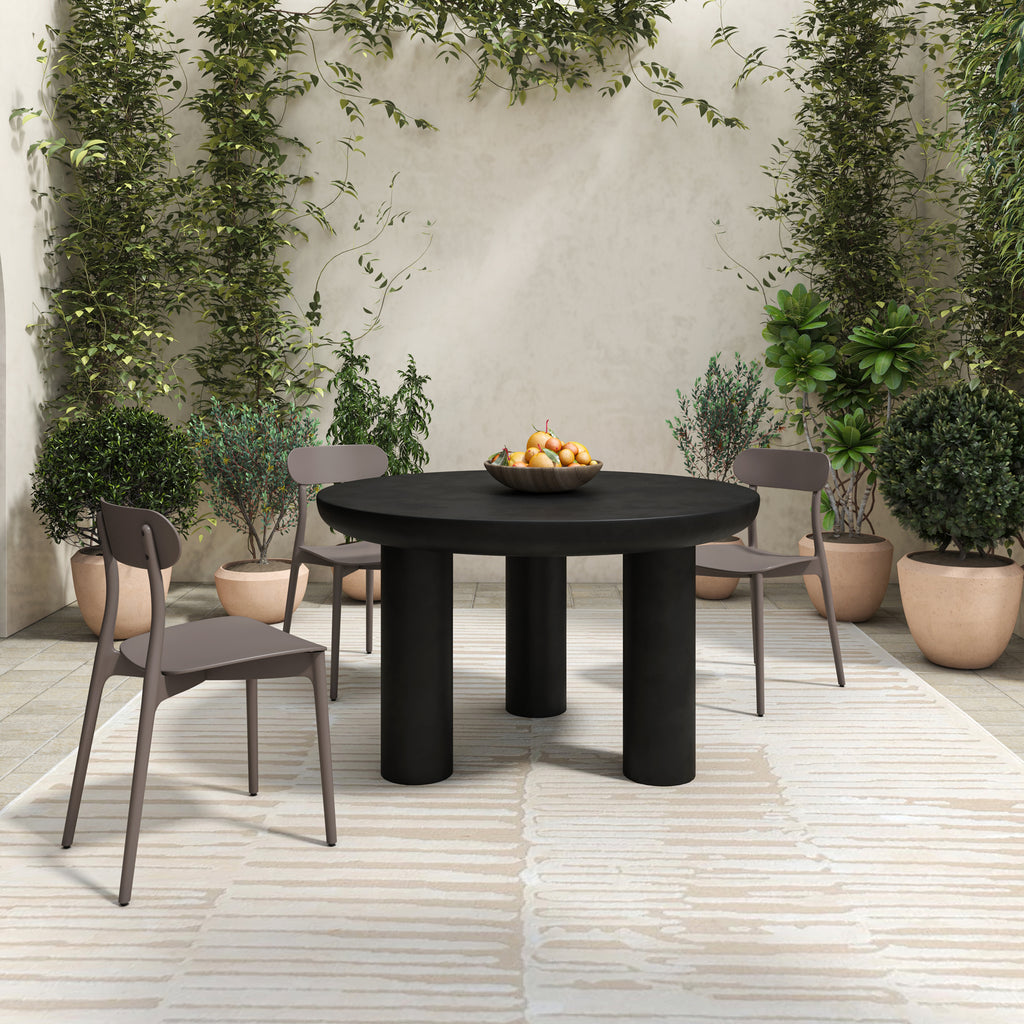 Kent Outdoor Dining Chair Taupe - Set Of Two