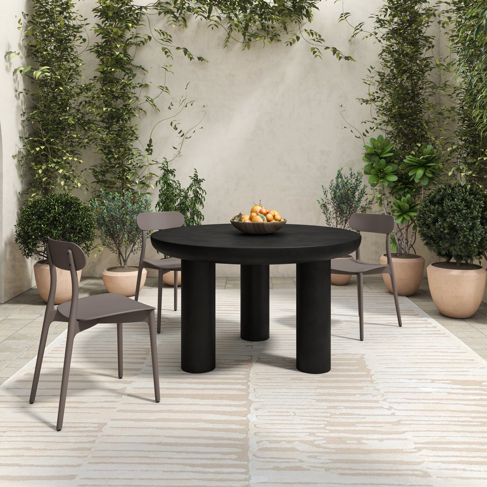 Kent Outdoor Dining Chair Taupe - Set Of Two