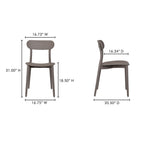 Kent Outdoor Dining Chair Taupe - Set Of Two
