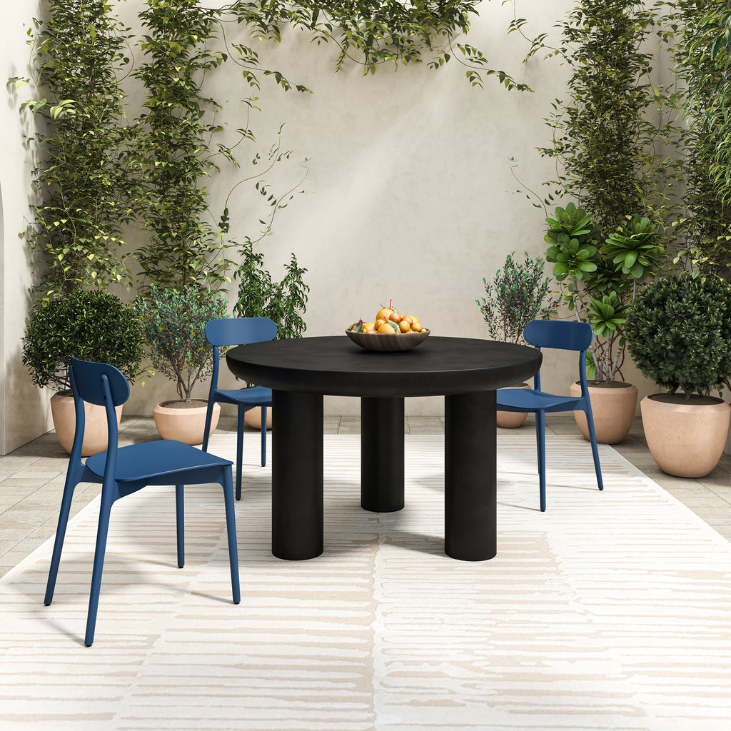 Kent Outdoor Dining Chair Navy - Set Of Two