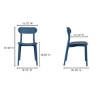 Kent Outdoor Dining Chair Navy - Set Of Two