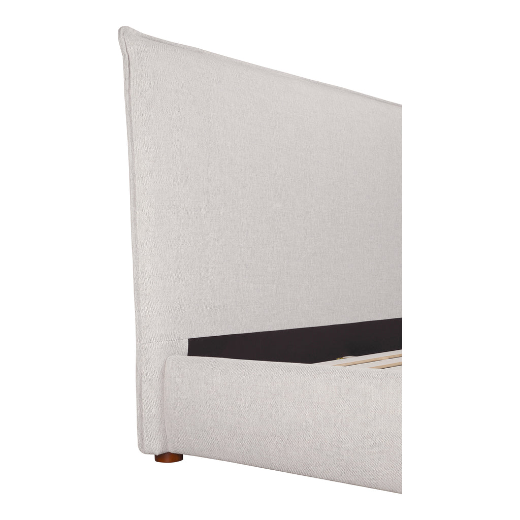 Luzon King Bed Tall Headboard Light Grey