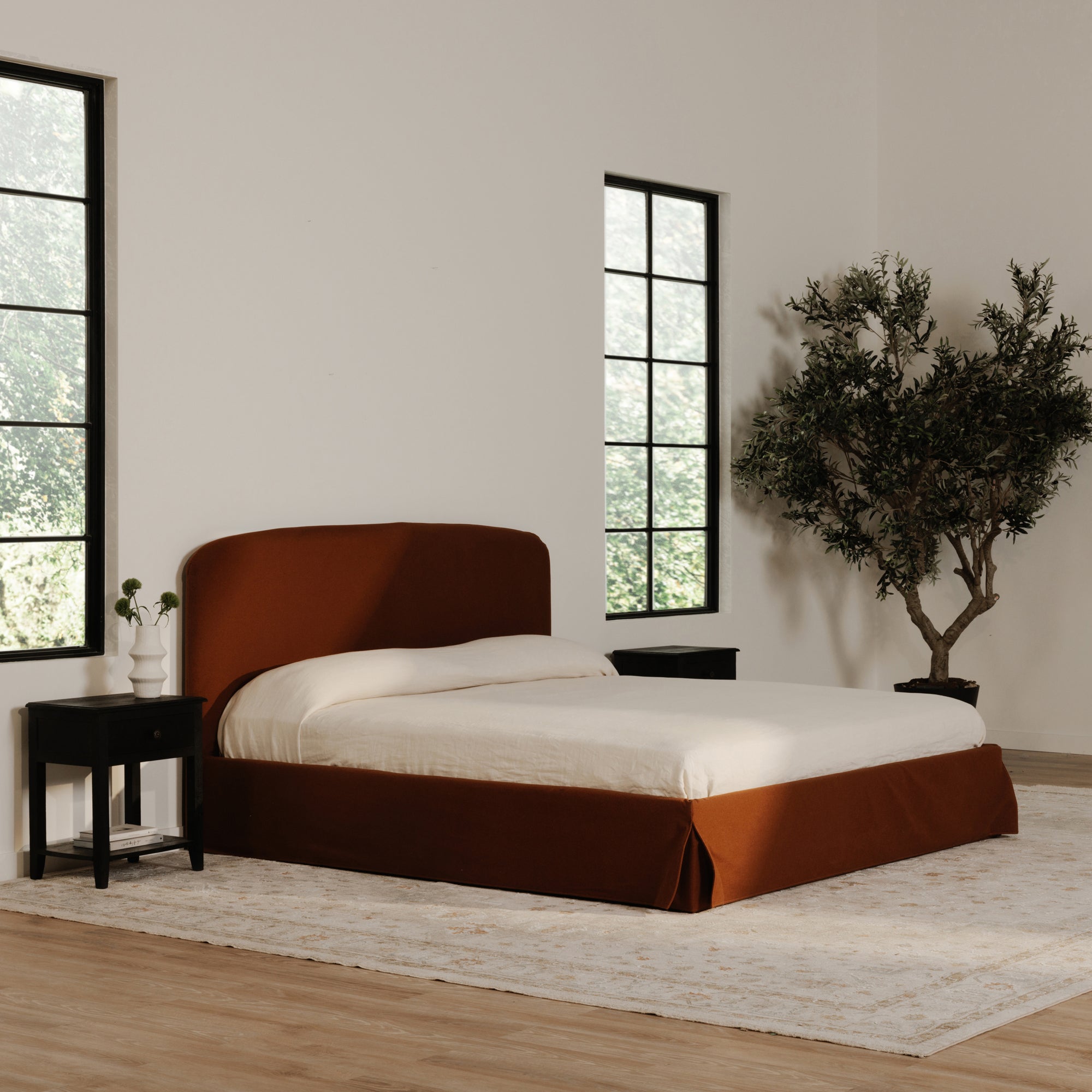 Joan Queen Storage Bed Rust