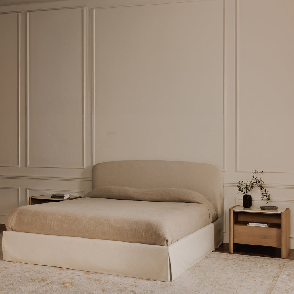 Joan Queen Storage Bed Cream