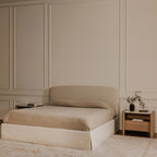 Joan Queen Storage Bed Cream