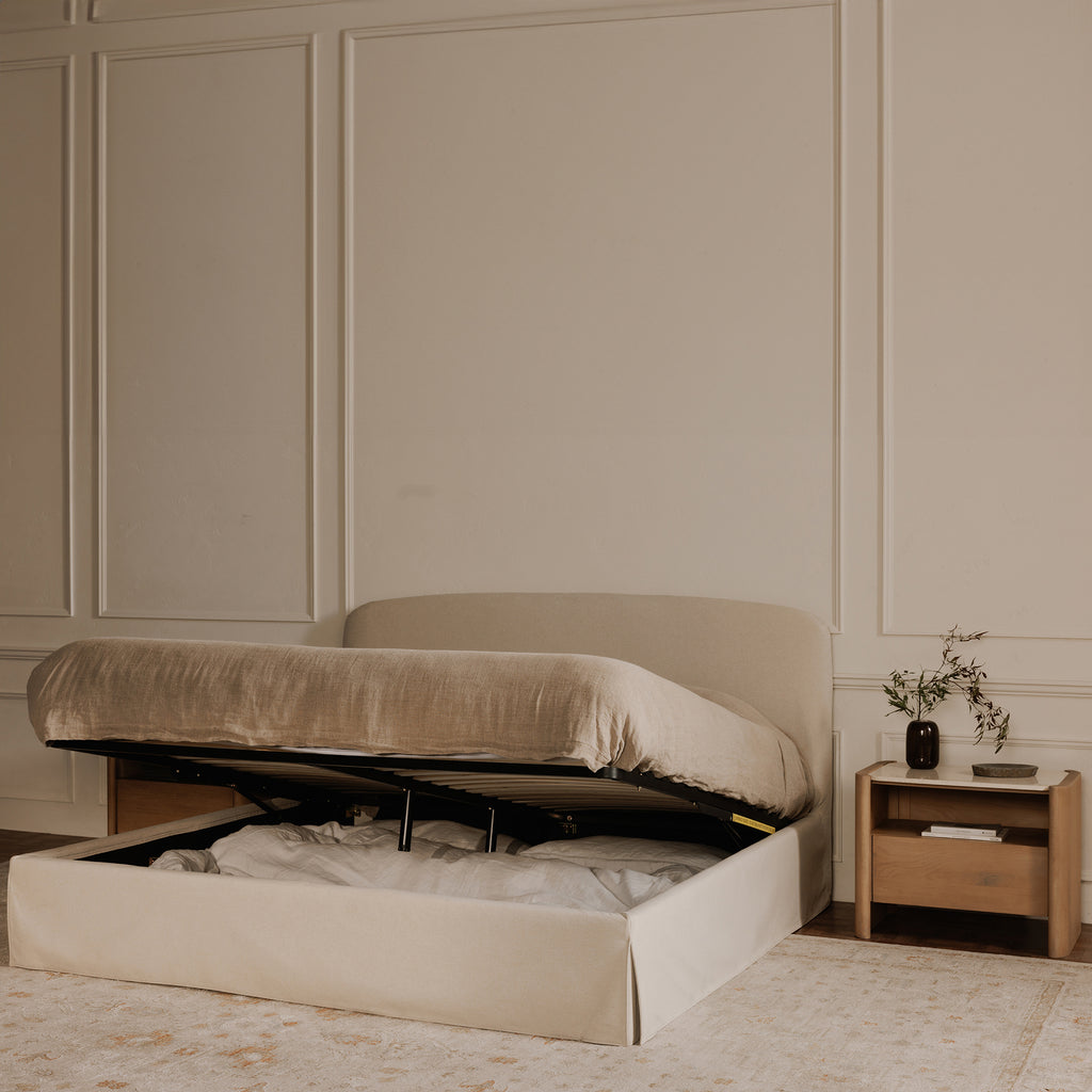 Joan King Storage Bed Cream