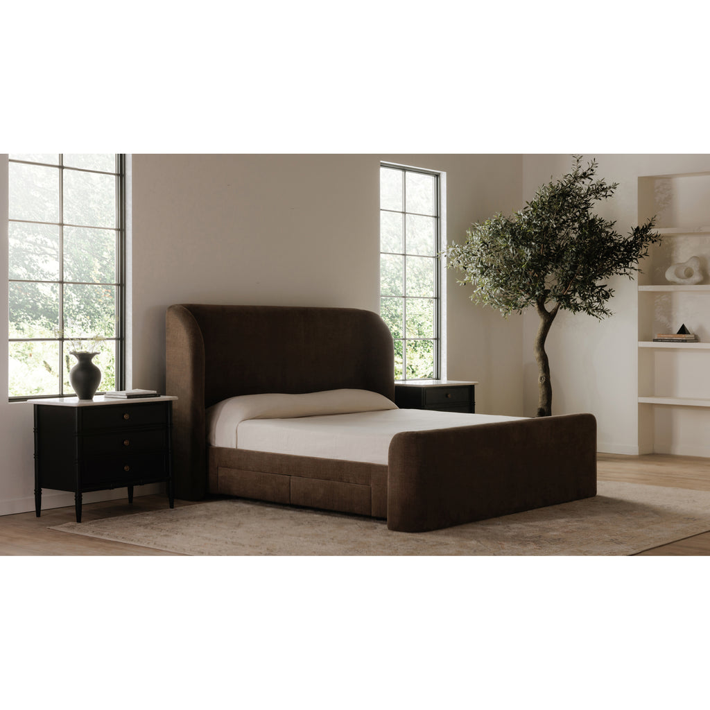 Sophia Queen Storage Bed Brown