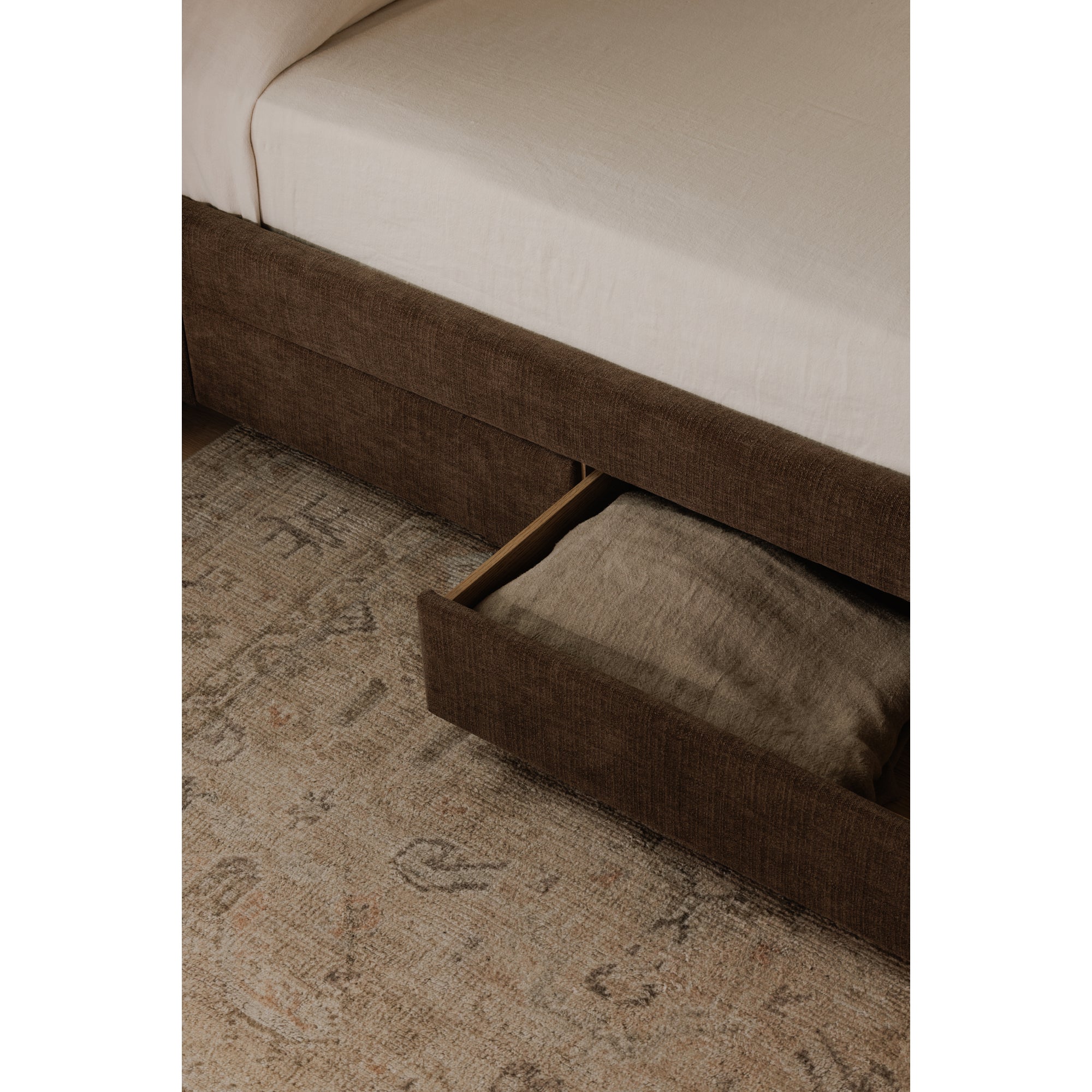 Sophia King Storage Bed Brown