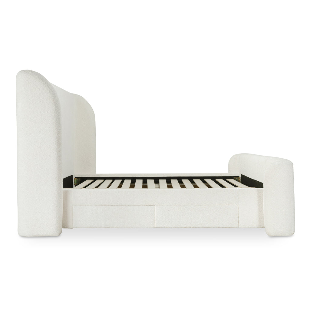 Sophia King Storage Bed Cream