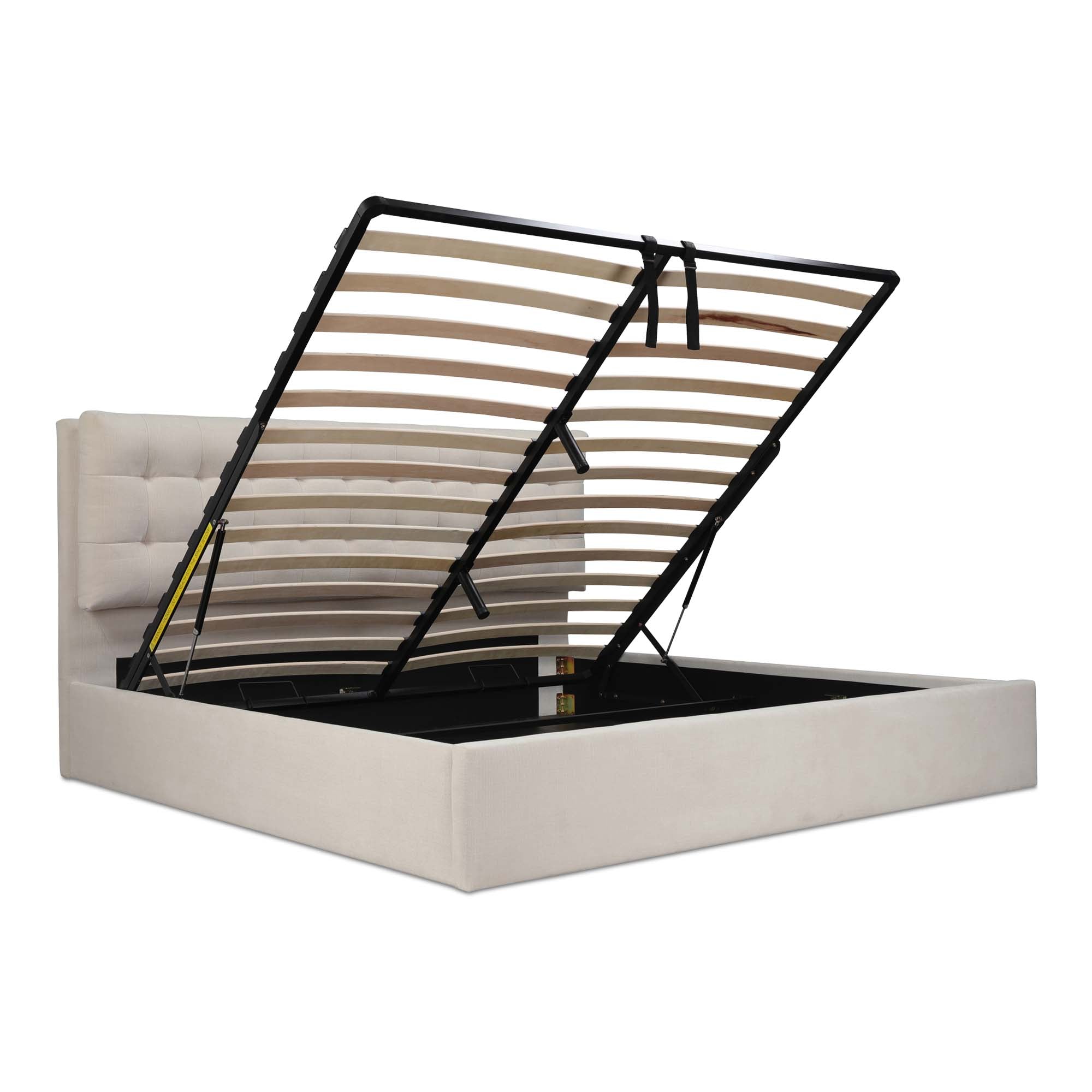 Sebastion King Storage Bed Cream