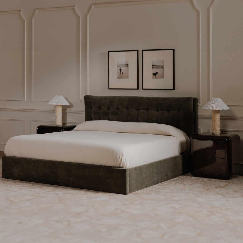 Sebastion King Storage Bed Green