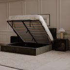 Sebastion King Storage Bed Green