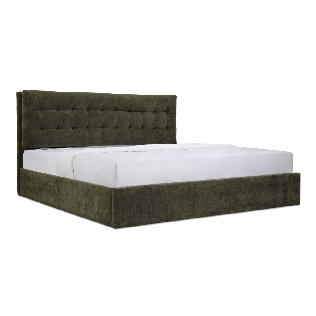 Sebastion King Storage Bed Green