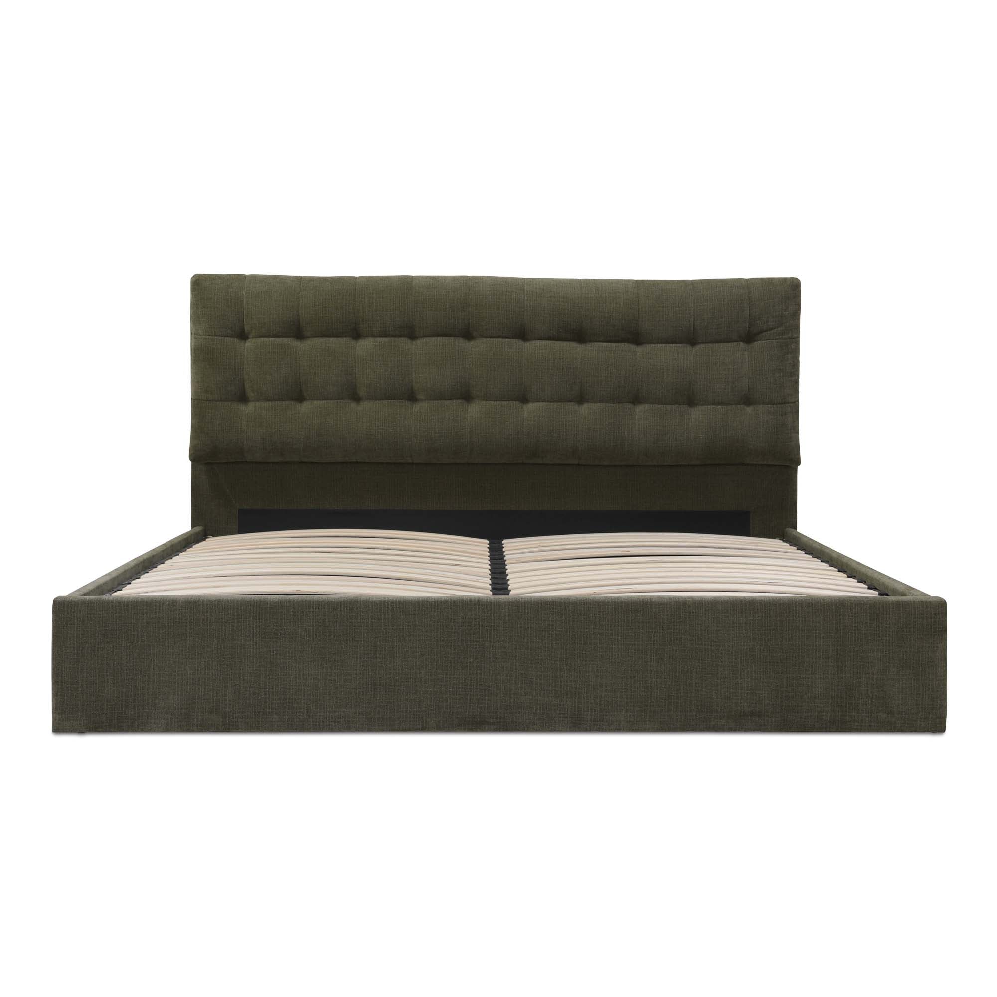 Sebastion King Storage Bed Green