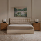 Sebastion Queen Storage Bed Cream